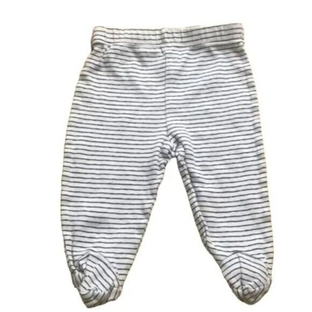 Striped Baby‎ Footed Pants Newborn Infant Bottoms White Black Stripes